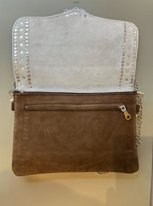 Sac pochette bandoulière cuir femme