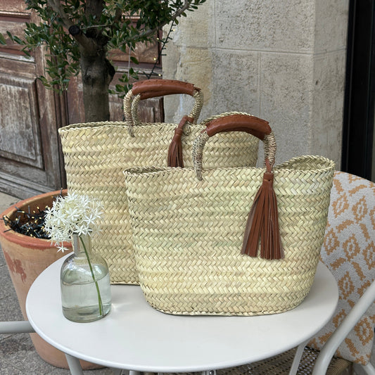 Panier Janaya - Cuir et doum