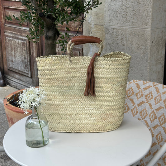 Panier Janaya - Cuir et doum