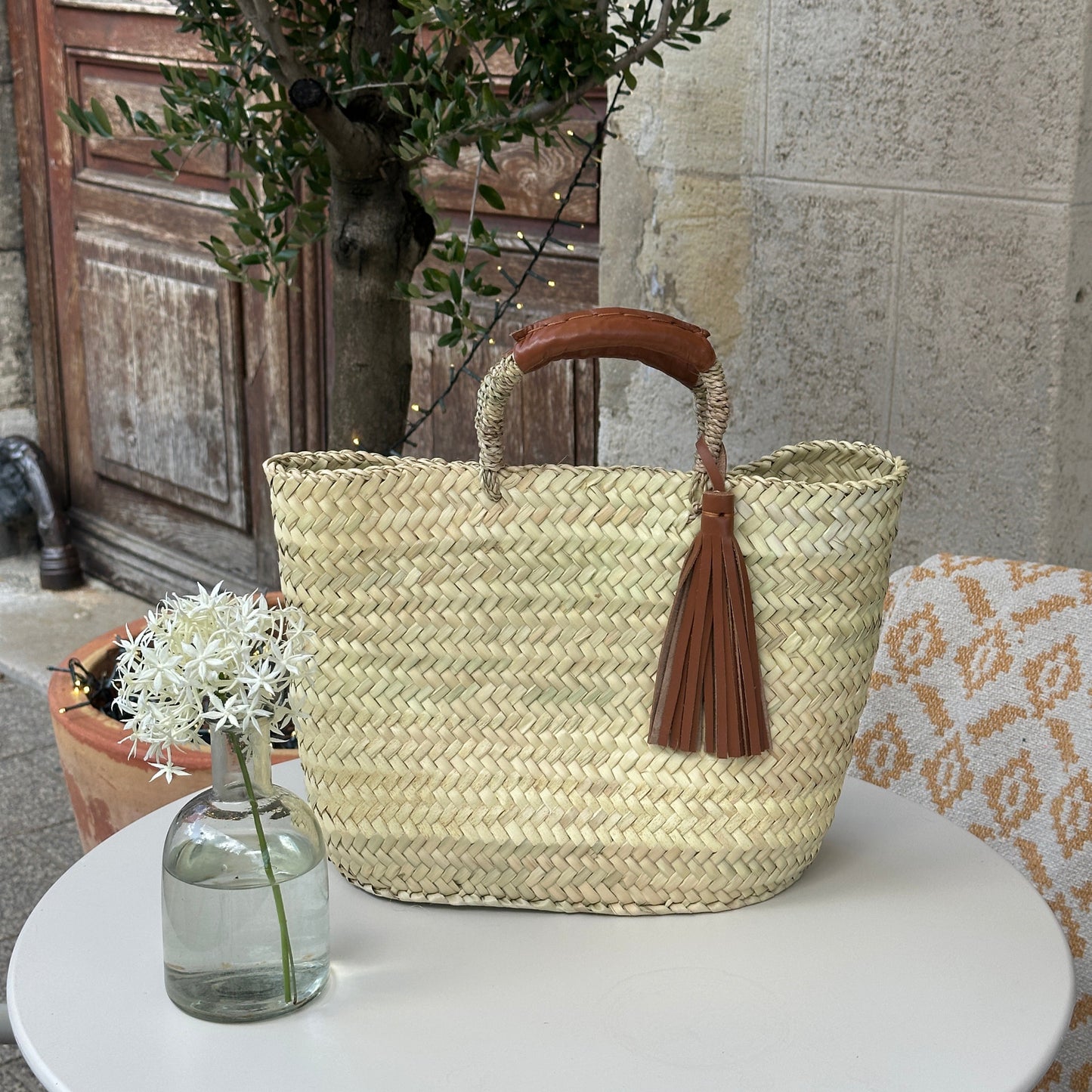 Panier Janaya - Cuir et doum