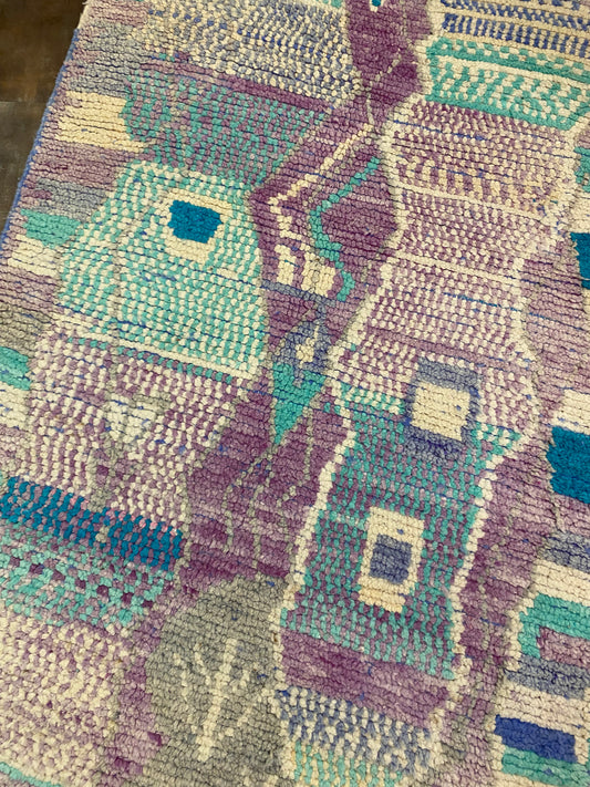 Tapis Berbère Boujaad Violet et Bleu – 169 x 100 cm