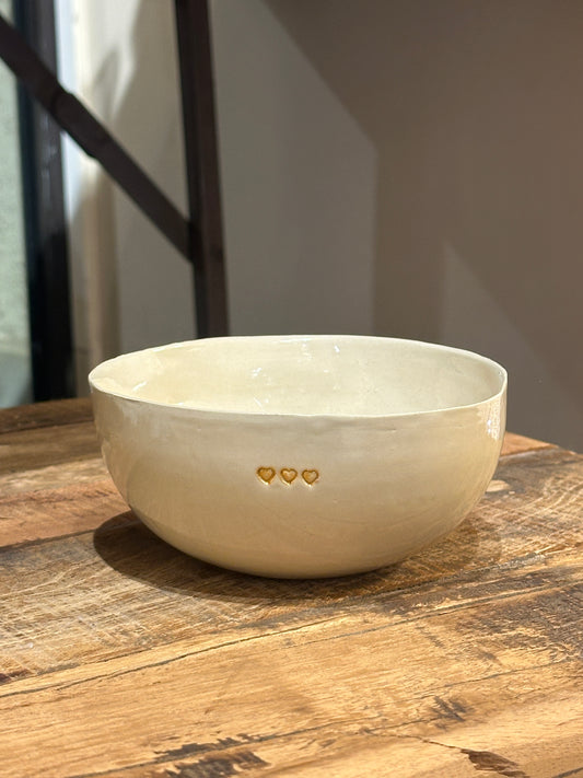 Céramiques Artisanales - Bol en grès blanc