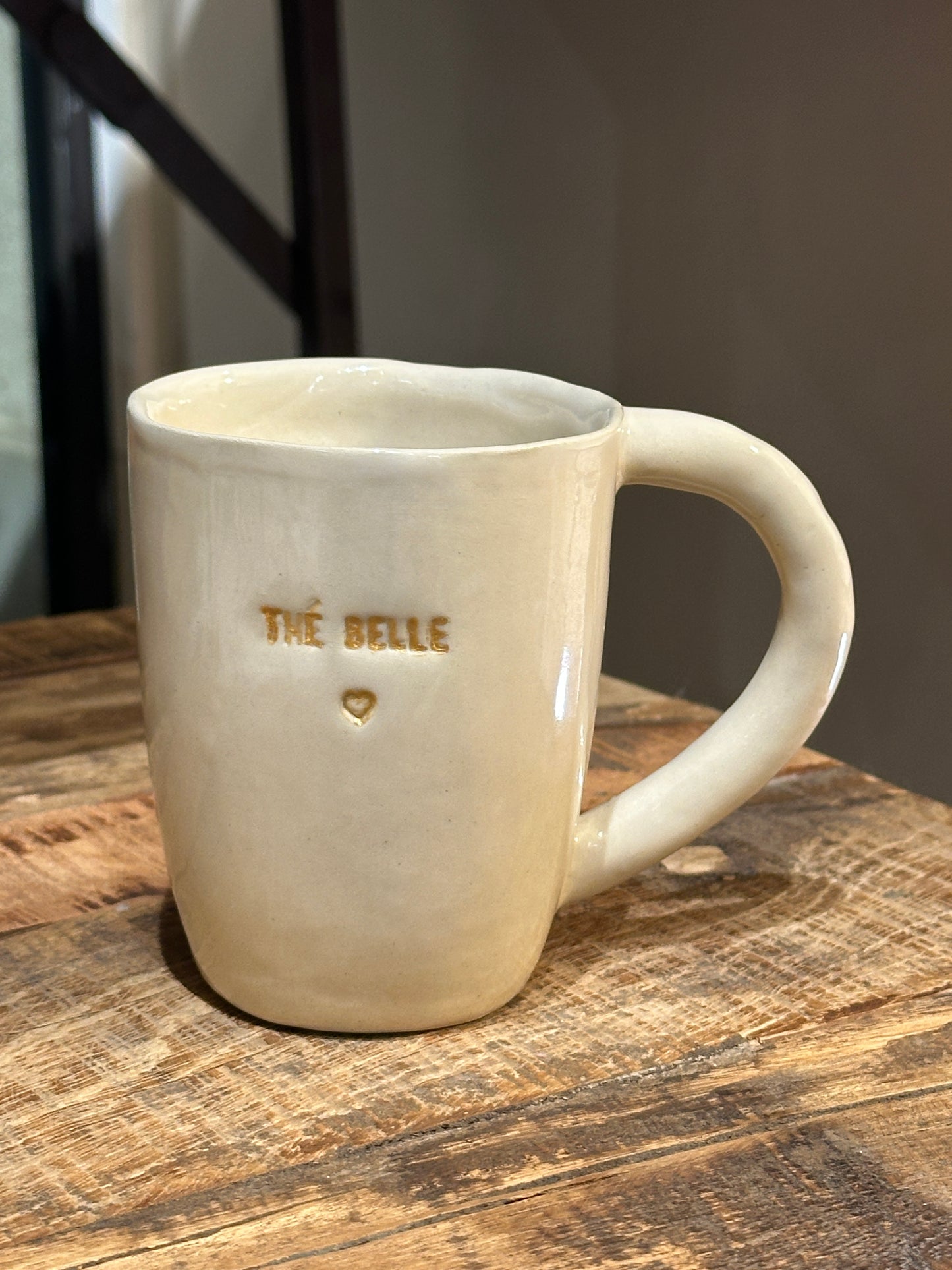 Céramiques Artisanales - Mug en grès blanc