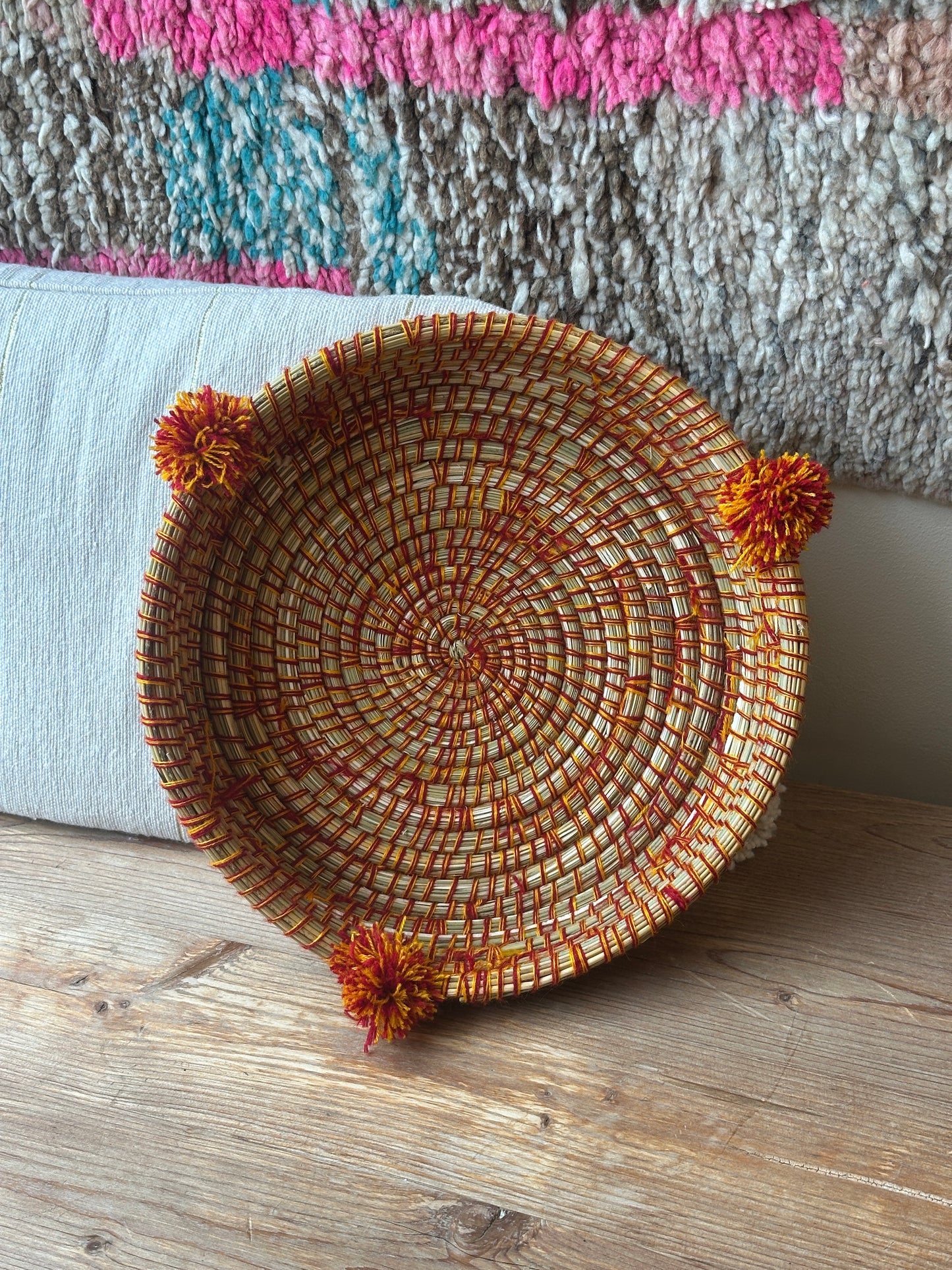 Plateau artisanal osier bicolore