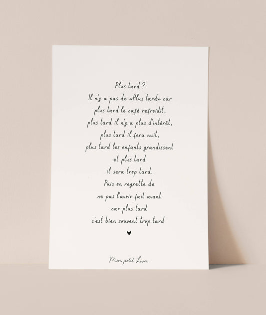 Carte postale A6 plus tard