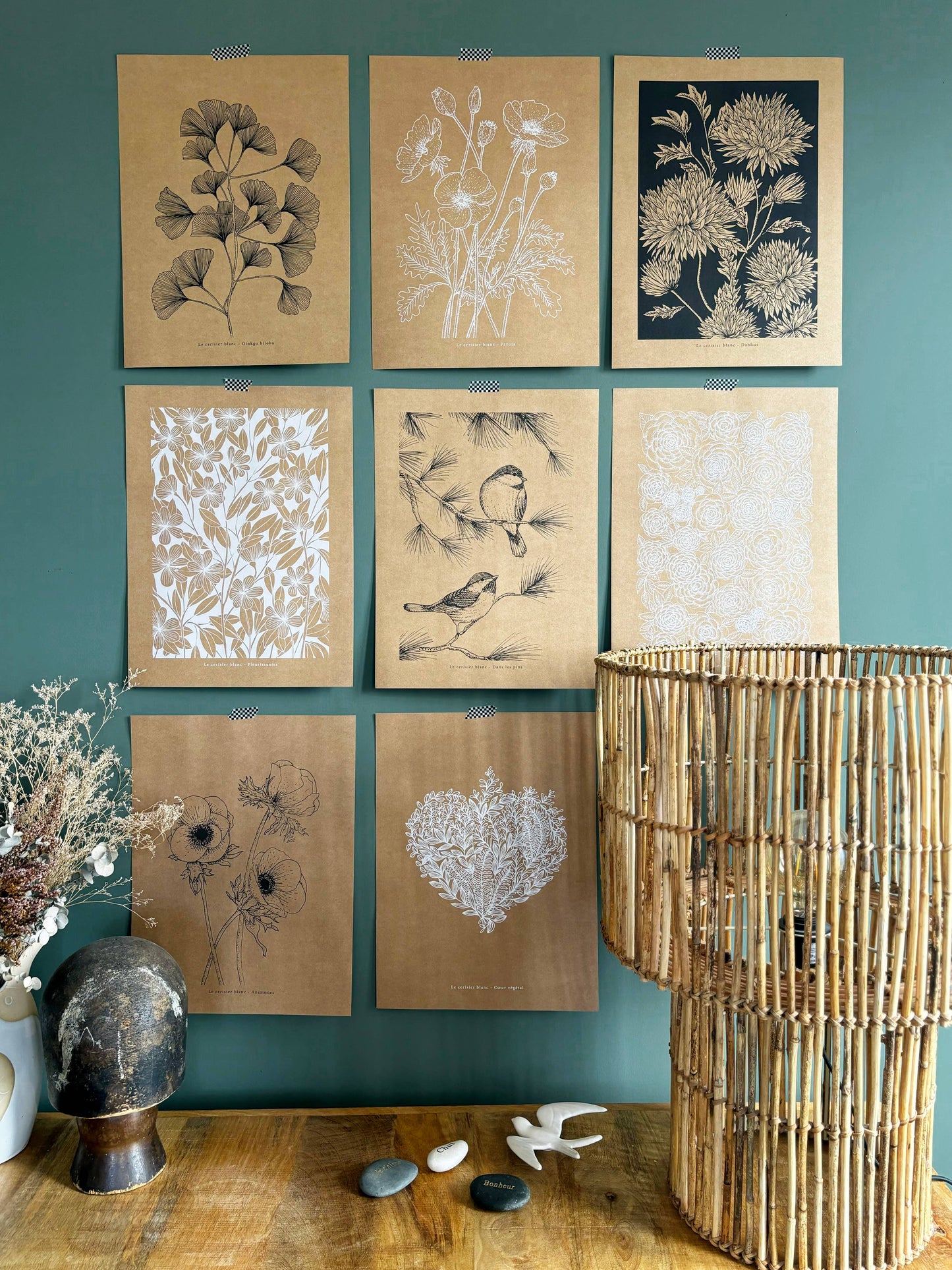 Affiche Kraft "Dans les pins"