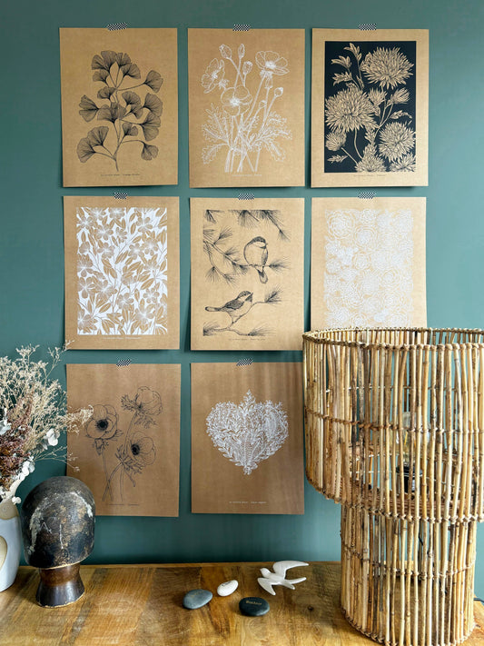 Affiche Kraft "Dans les pins"