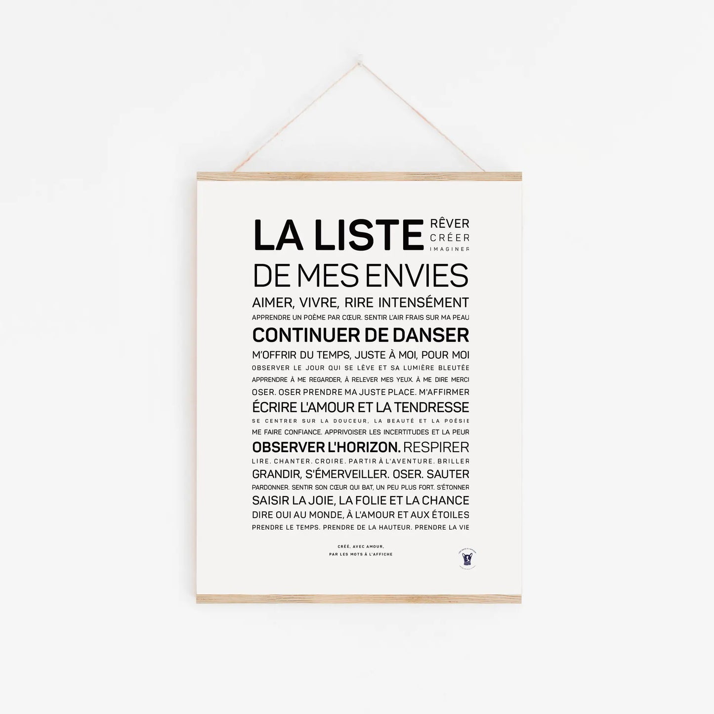 Affiche La liste de mes envies