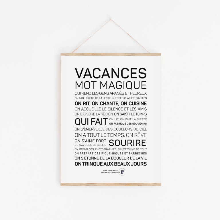 Vacances, mot magique