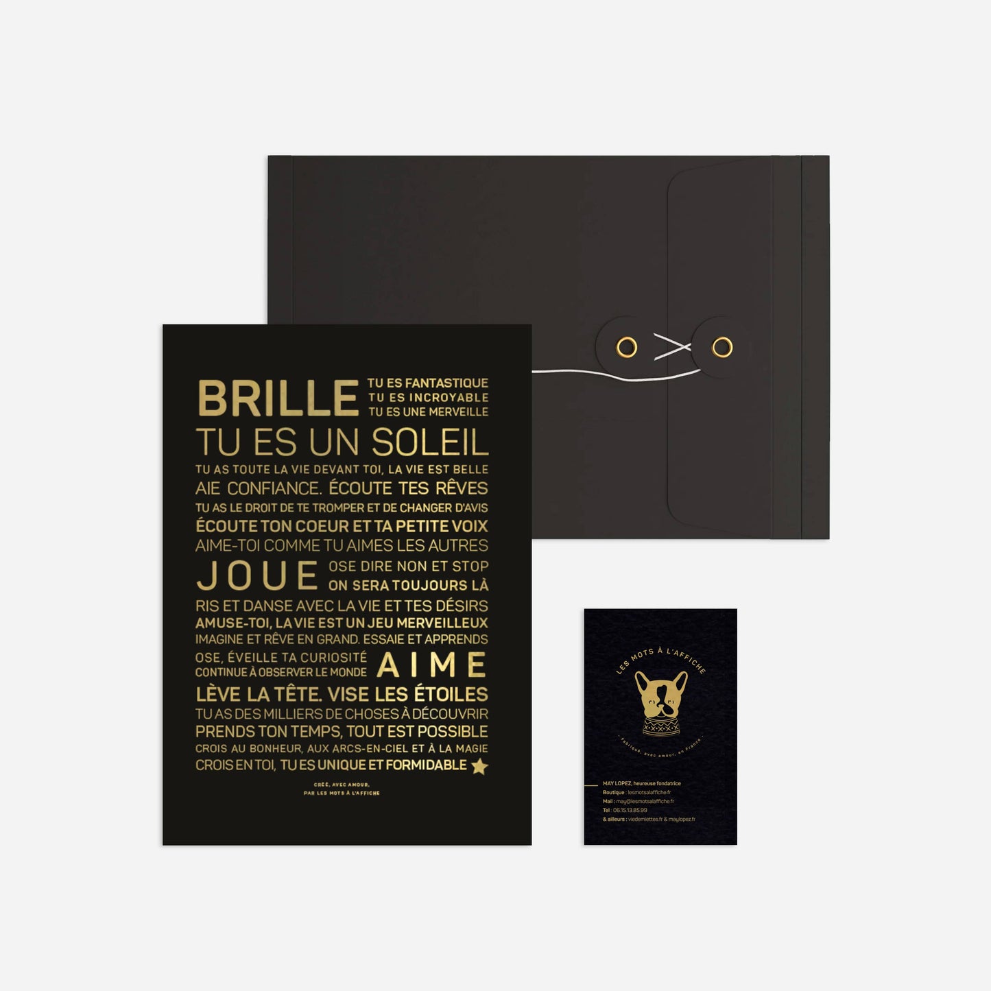 Affiche Letter Press Brille