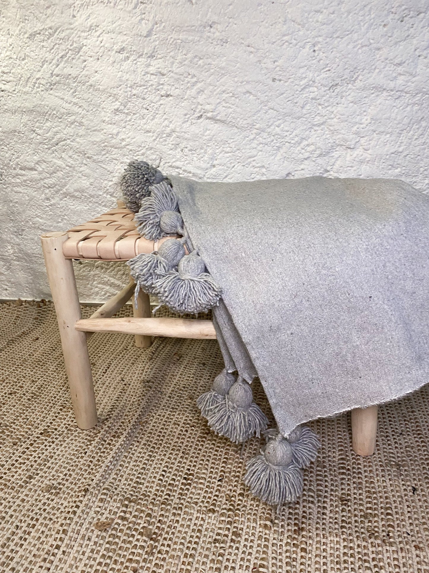 Plaid Berbère avec pompons