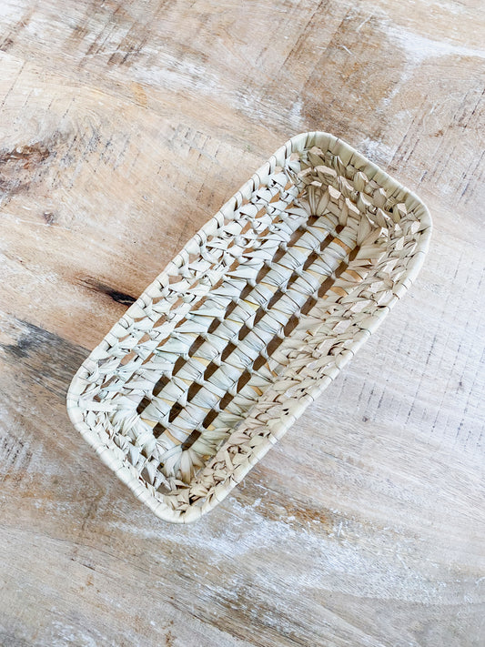 Corbeille à pain Camelia, rectangle tressée