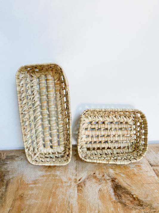 Corbeille à pain Camelia, rectangle tressée