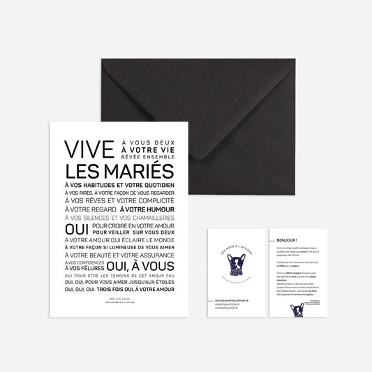 Affiche Vive les mariés: MINI A6 10.5 x 14.8 mm