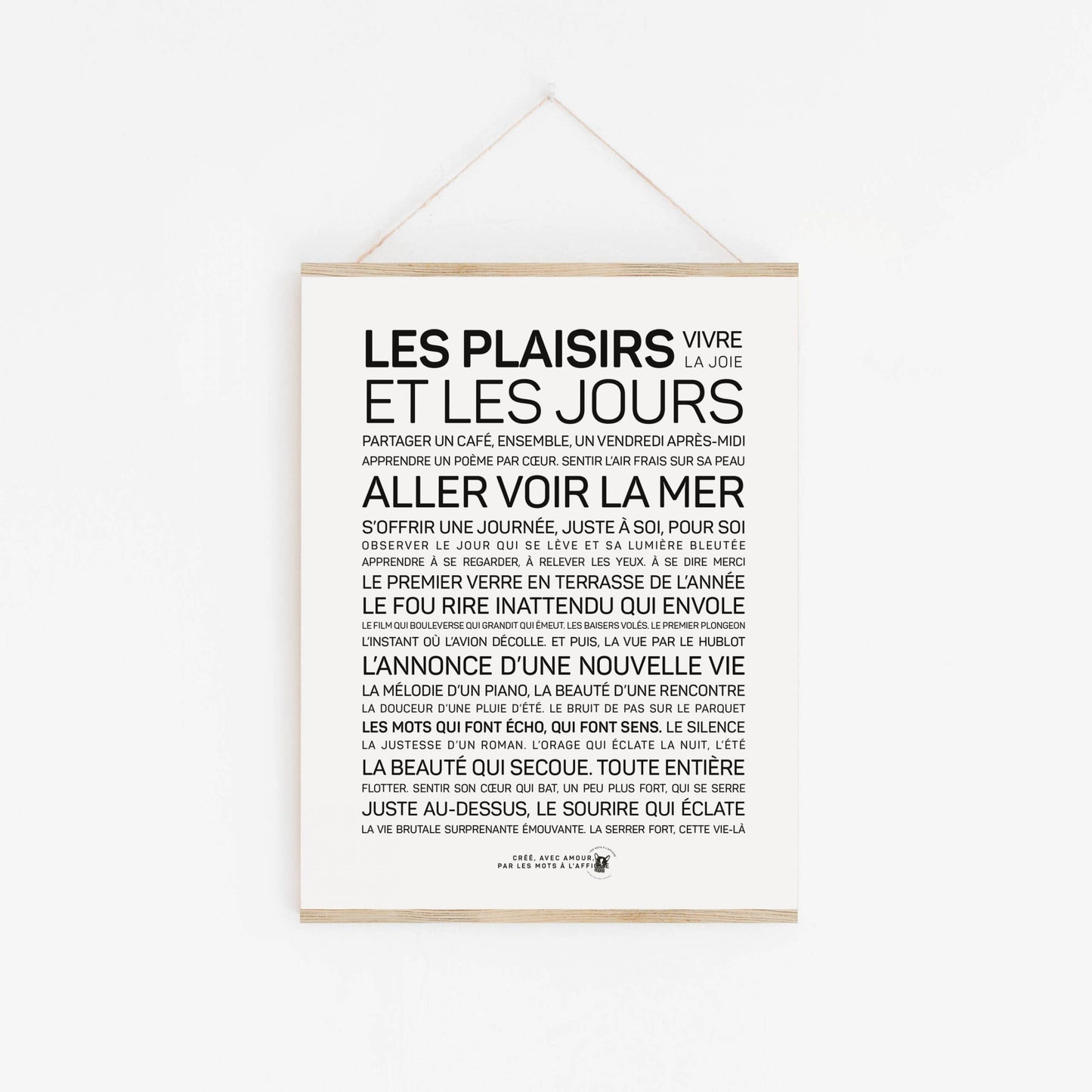 Affiche Les plaisirs et les jours
