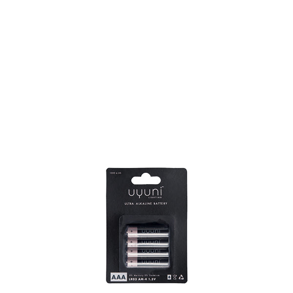Piles alcalines AAA, 1,5 V, LR03 - paquet de 4