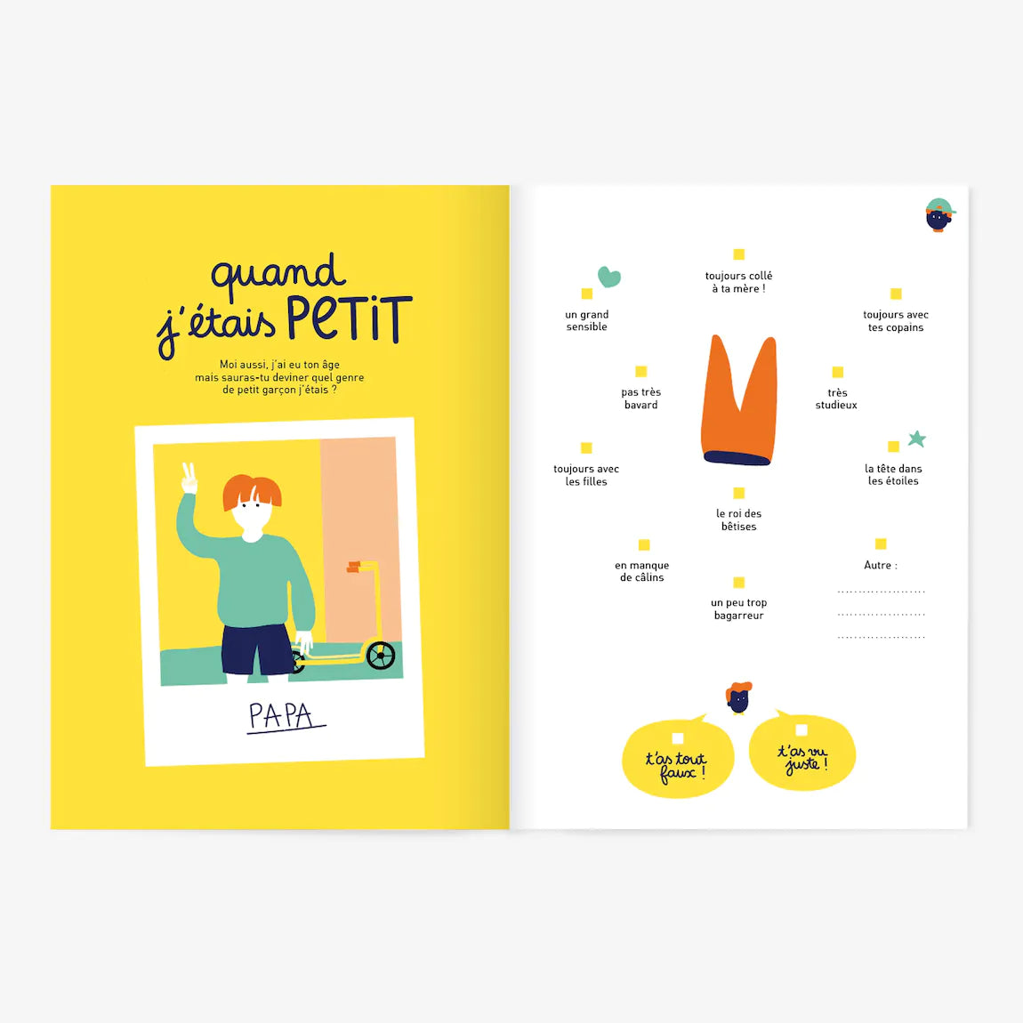Tel père tel fils ? - Livre à remplir à 2