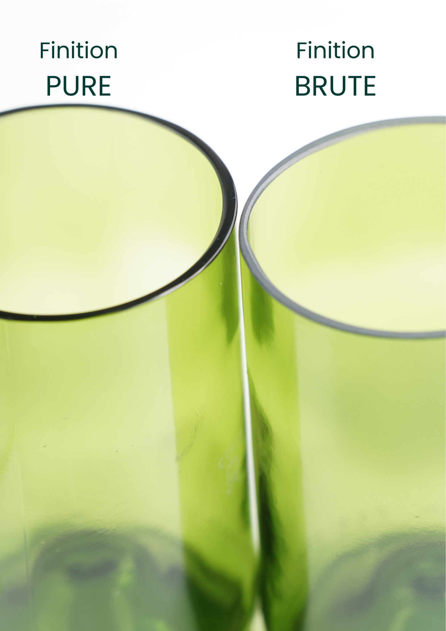 LES VERRES À BOIRE « CUCU » - 25cl - Vert bouteille / Brute