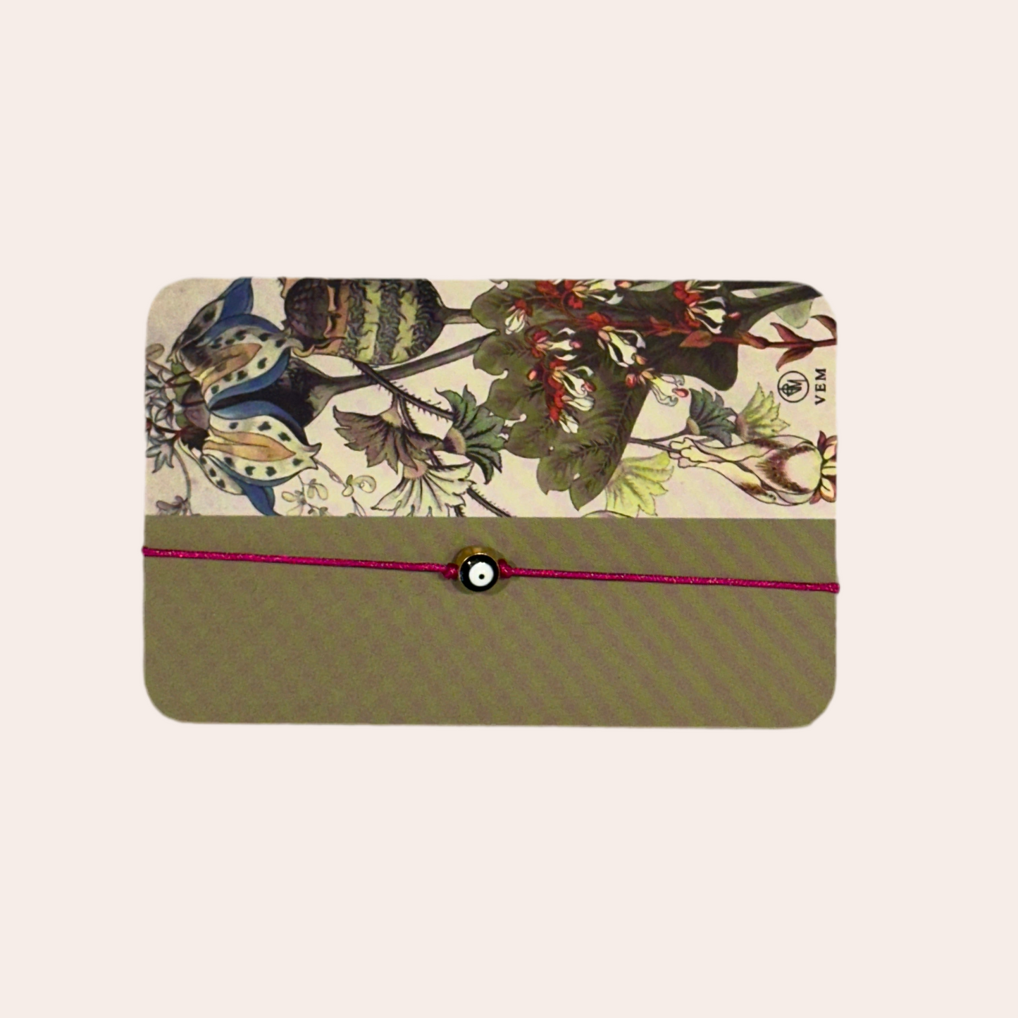 Bracelet en fil et porcelaine - Oeil