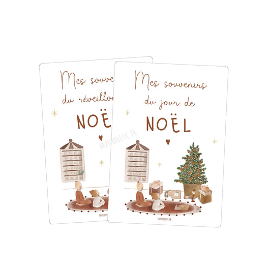 Cartes Souvenirs de Noël "Sapin"