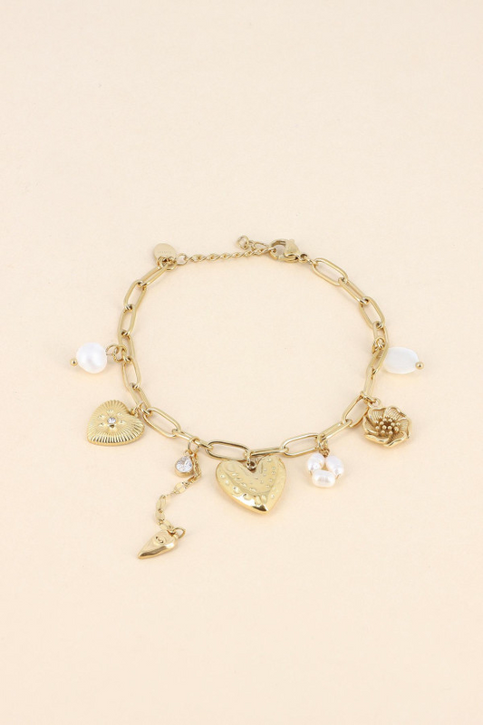 Bracelet Bethany - breloques (Doré)