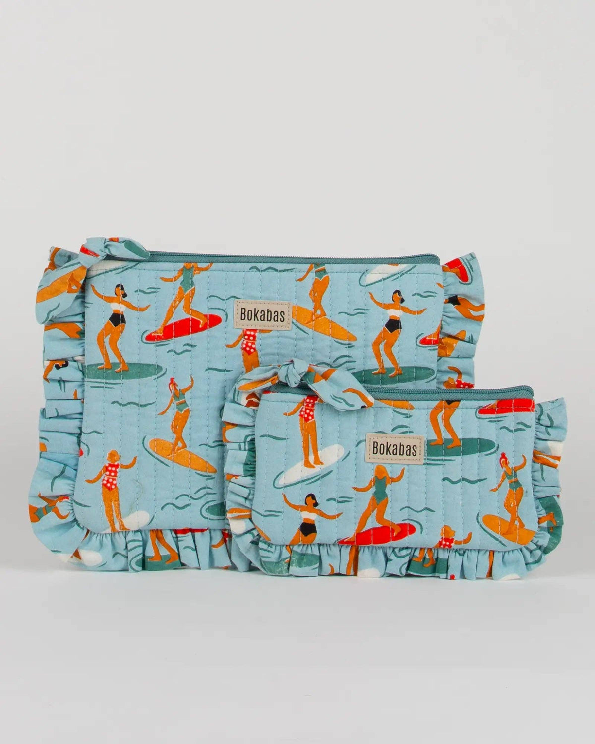 Pochette matelassée à froufrous Surf: Grande