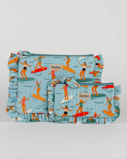 Pochette matelassée à froufrous Surf: Grande