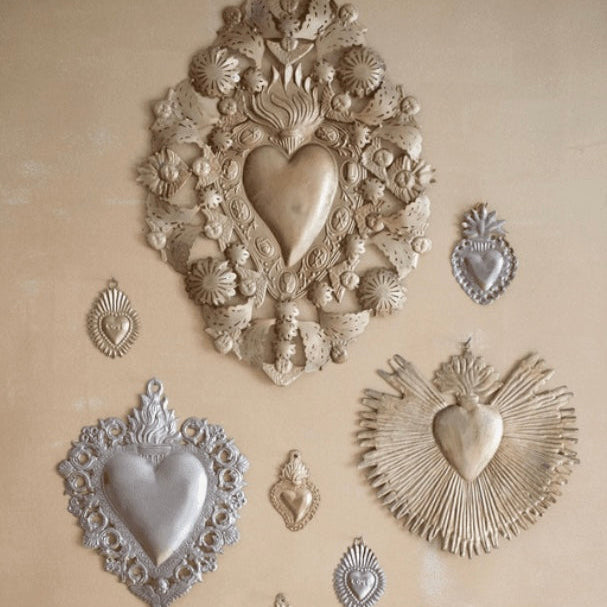 Petit ex-voto - Coeur Maria, or