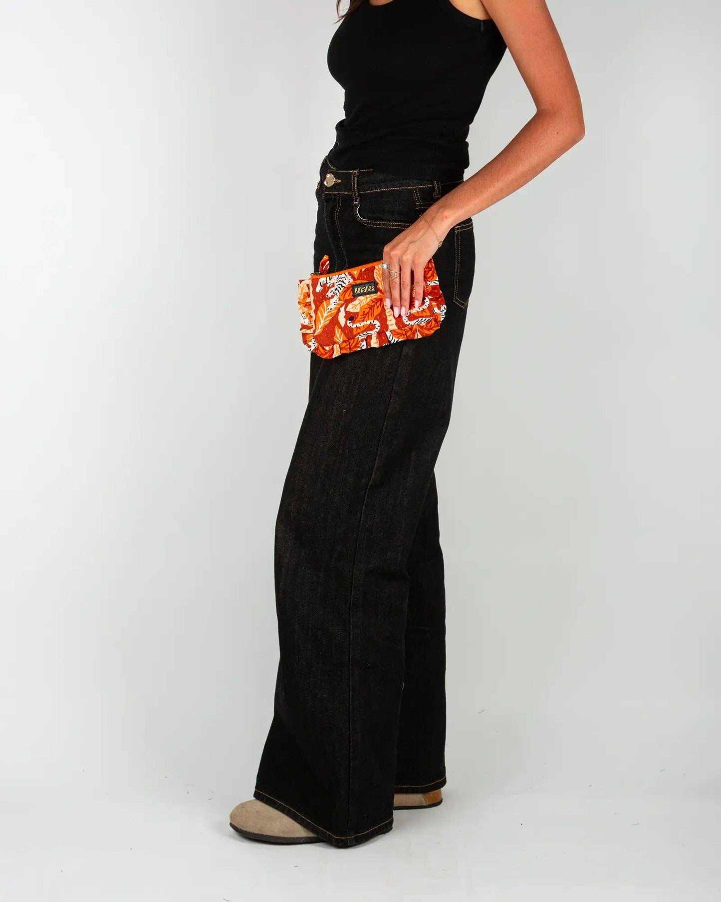 Pochette matelassée à froufrous Tropique: Grande