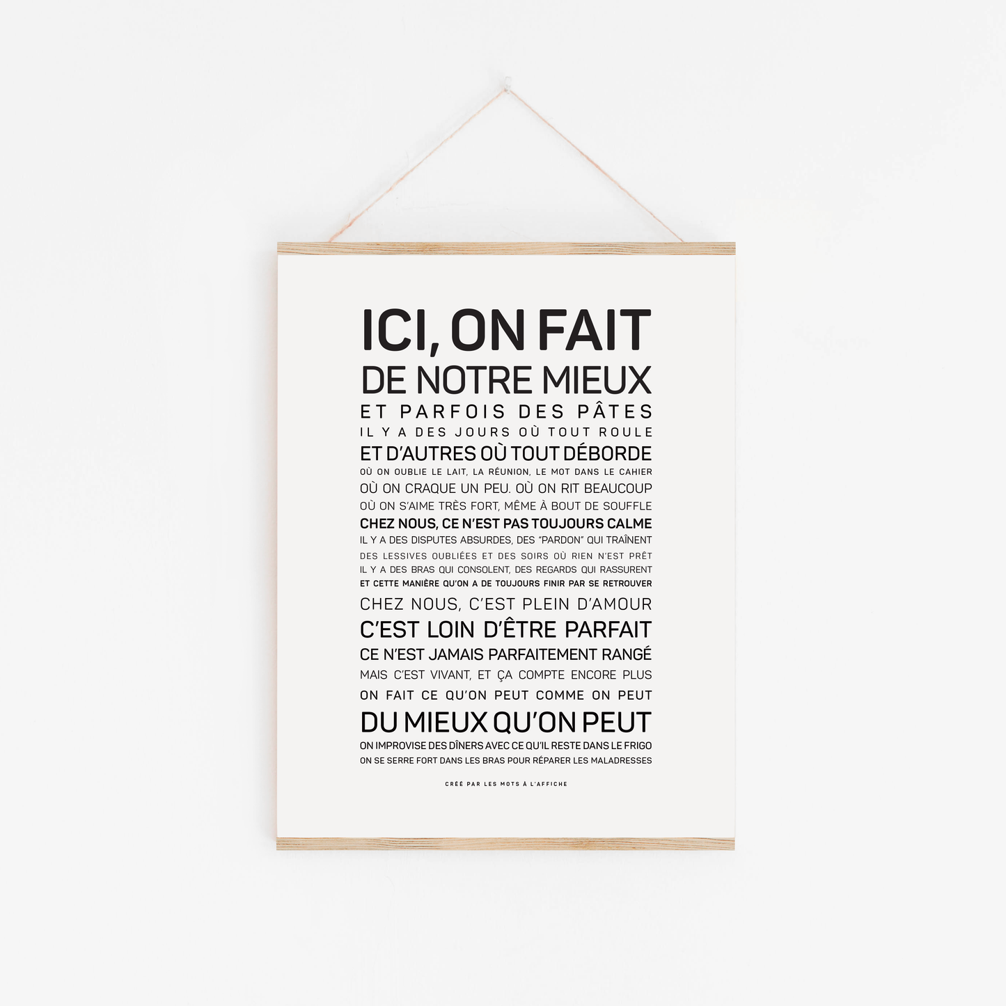 Affiche On fait de notre mieux: MINI A6 10.5 x 14.8 mm