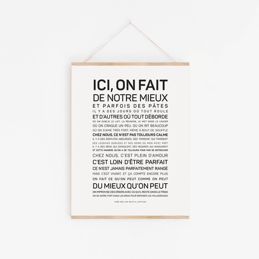Affiche On fait de notre mieux: MINI A6 10.5 x 14.8 mm