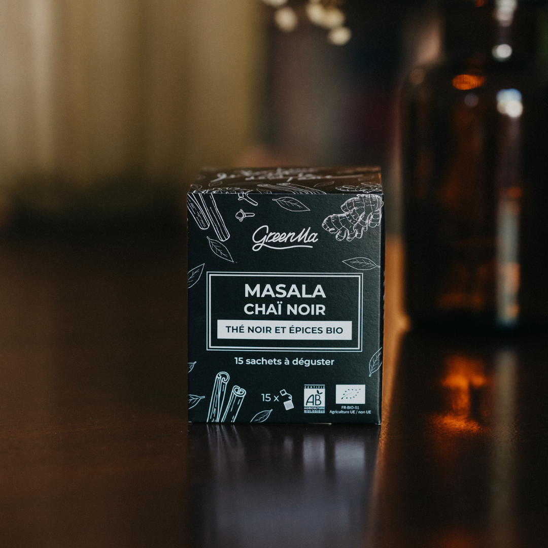 MASALA CHAÏ NOIR - thé noir et épices bio: Bocal en verre