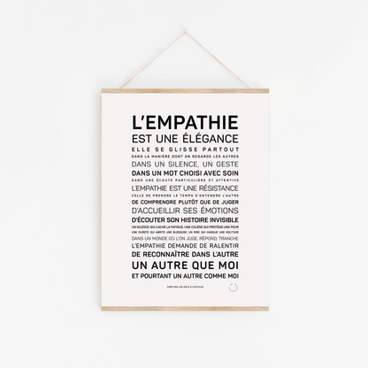 Affiche L'empathie est une élégance : MINI A6 10.5 x 14.8 mm