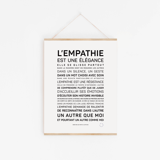 Affiche L'empathie est une élégance : MINI A6 10.5 x 14.8 mm