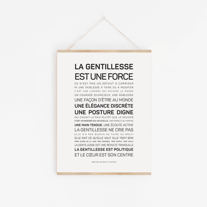 Affiche La gentillesse est une force : MINI A6 10.5 x 14.8 mm
