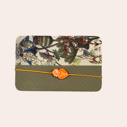 Bracelet en fil et porcelaine - Coeur Sacré