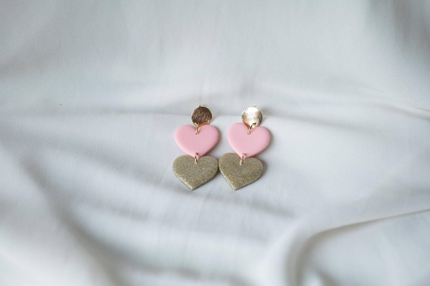 AMAMI - Boucles d'oreilles cœur en or rose plaqué or 18 carats