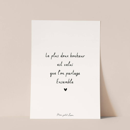 Carte postale A6 Le plus doux bonheur