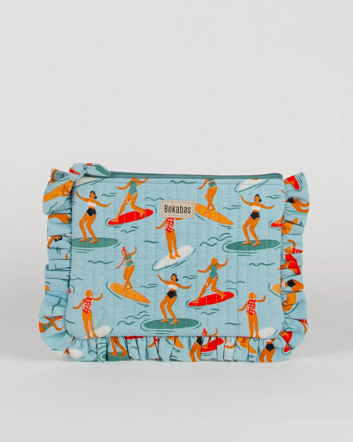 Pochette matelassée à froufrous Surf: Grande
