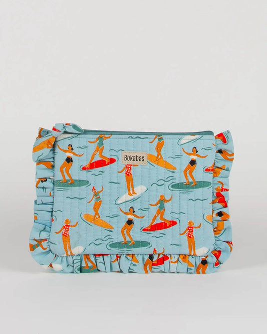 Pochette matelassée à froufrous Surf: Grande