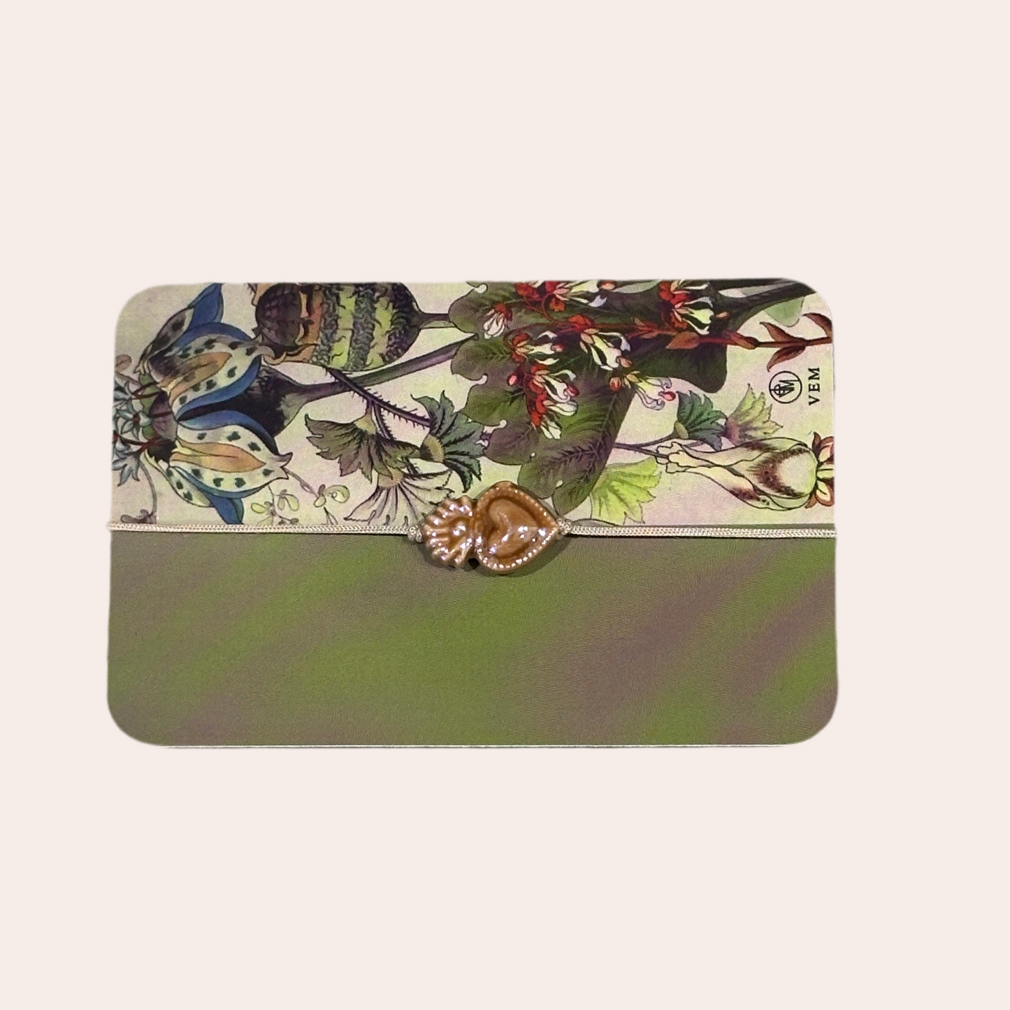 Bracelet en fil et porcelaine - Coeur Sacré