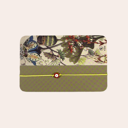 Bracelet en fil et porcelaine - Oeil