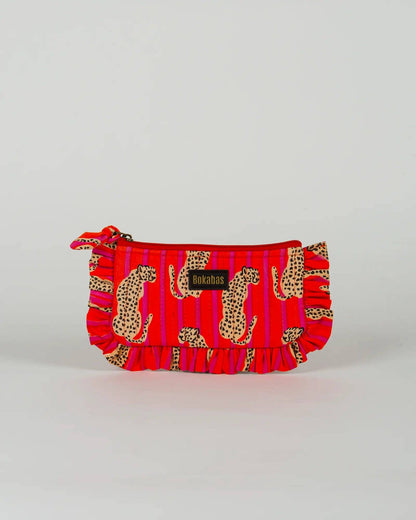 Pochette matelassée à froufrous Guépard: Grande