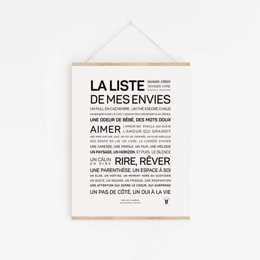 Affiche La liste de mes envies