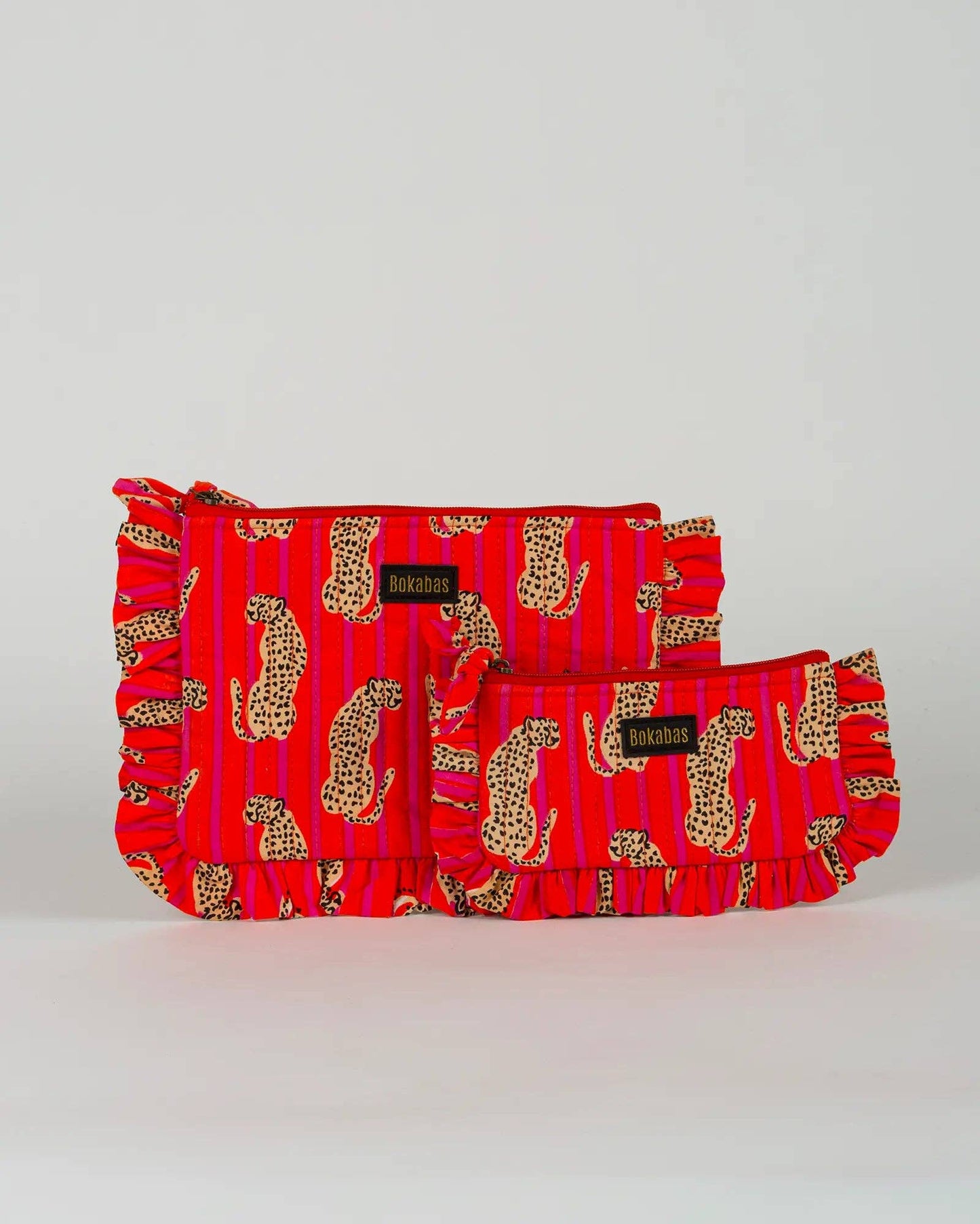 Pochette matelassée à froufrous Guépard: Grande