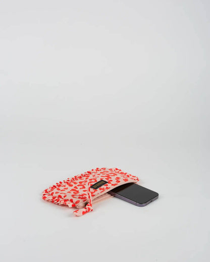 Pochette matelassée à froufrous Valentine: Grande