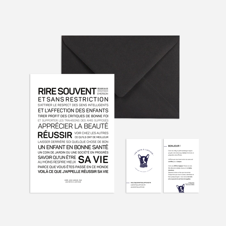 Affiche Réussir sa vie: MINI A6 10.5 x 14.8 mm
