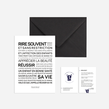 Affiche Réussir sa vie: MINI A6 10.5 x 14.8 mm