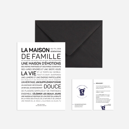 Affiche Maison de famille: A4 21 x 29.7 mm