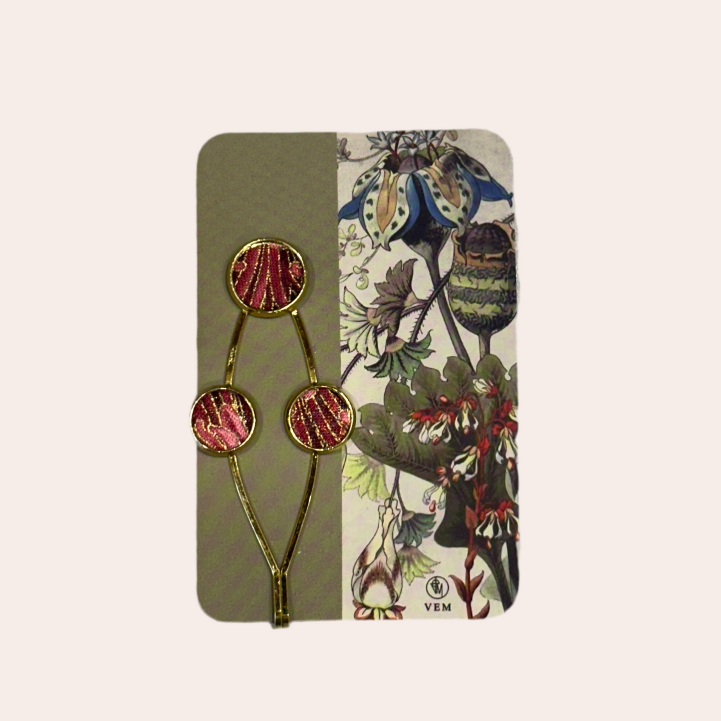 Barrette brodé